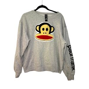 Paul Frank Gray Crew Neck Sweater with Monkey Design